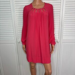 New DIANE VON FURSTENBERG Beres Long Sleeve Dress in Hot Spice Size 0